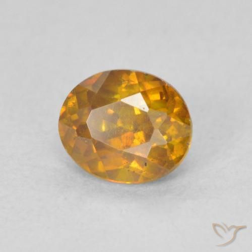 Esfalerita Marrom dourado Natural 0.89ct, oval, VS-SI