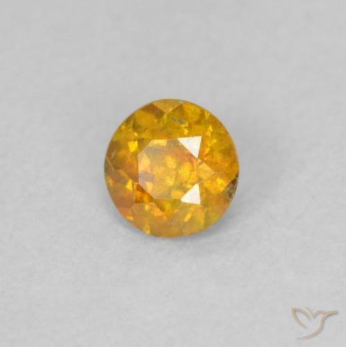 Esfalerita Medium Light-Orange Natural 0.21ct, Redondo, SI