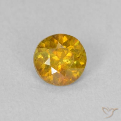 0.29ct Natural Laranja acastanhado Esfalerita, Redondo, SI