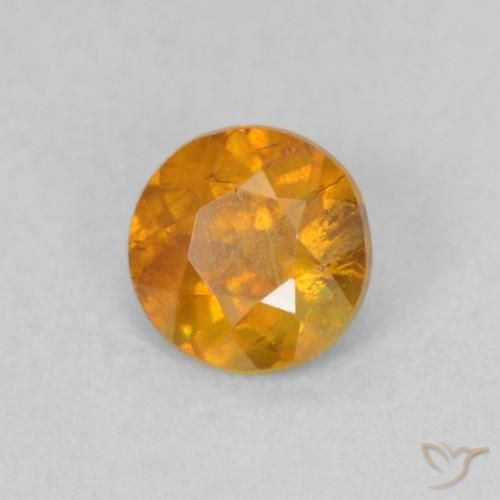 Esfalerita mel de laranja Natural 0.42ct, Redondo, SI