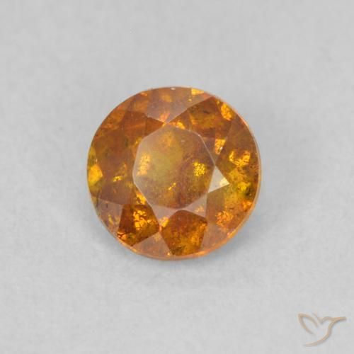 Esfalerita terra laranja Natural 0.49ct, Redondo, SI