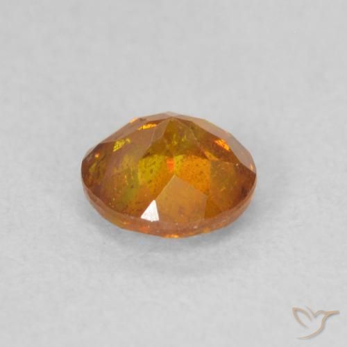 Esfalerita terra laranja Natural 0.49ct, Redondo, SI