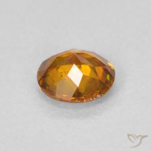 Esfalerita Laranja Profundo Natural 0.47ct, Redondo, SI