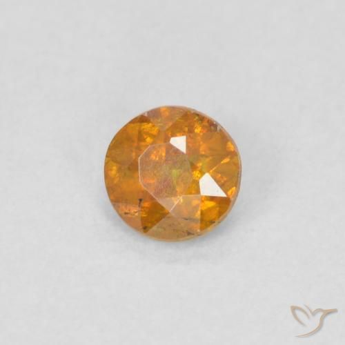 Esfalerita terra laranja Natural 0.24ct, Redondo, SI
