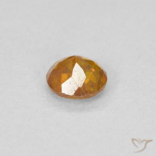 Esfalerita terra laranja Natural 0.24ct, Redondo, SI