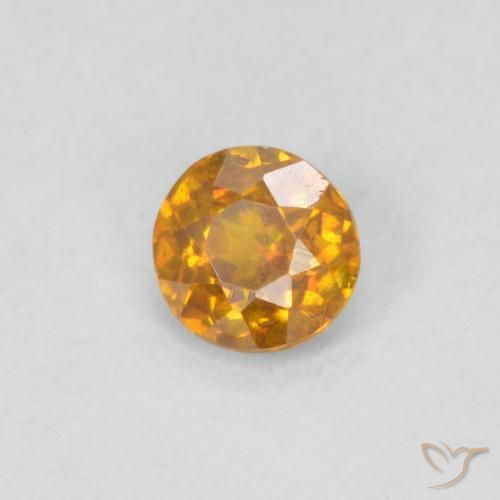 Esfalerita Marrom dourado Natural 0.27ct, Redondo, SI