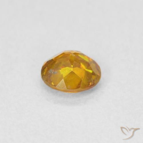 Esfalerita Marrom dourado Natural 0.27ct, Redondo, SI