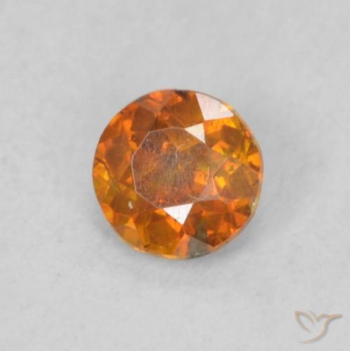 Esfalerita terra laranja Natural 0.27ct, Redondo, VS-SI