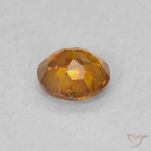Esfalerita terra laranja Natural 0.27ct, Redondo, VS-SI