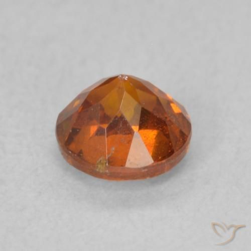 Esfalerita Laranja Profundo Natural 0.59ct, Redondo, VS-SI