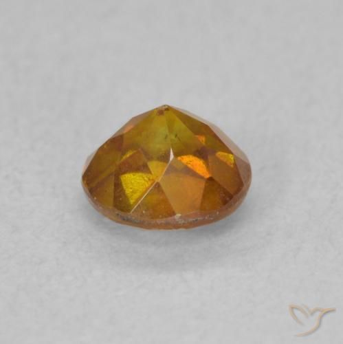 Esfalerita Laranja Profundo Natural 0.47ct, Redondo, VS-SI
