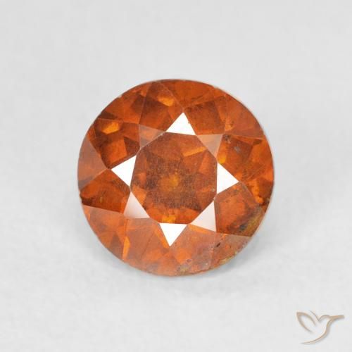 esfalerita Laranja Profundo Natural 1.28ct, Corte Redondo, VS-SI