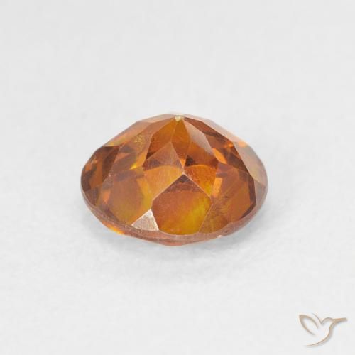Esfalerita Laranja Médio Natural 1.08ct, Redondo, VS-SI