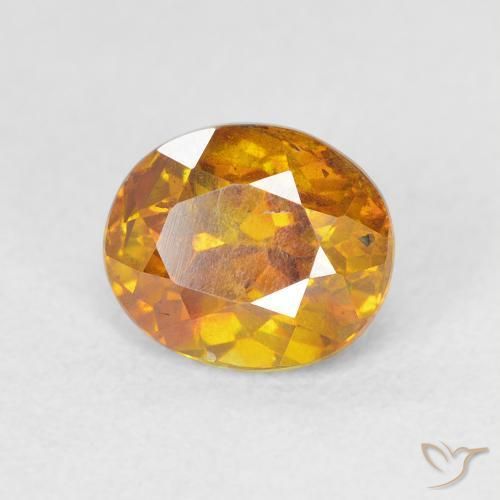 Esfalerita Laranja Profundo Natural 1.46ct, oval, VS-SI