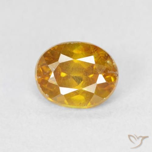 0.79ct Natural damasco laranja Esfalerita, oval, VS-SI