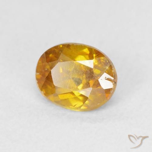 Esfalerita damasco laranja Natural 0.79ct, oval, VS-SI