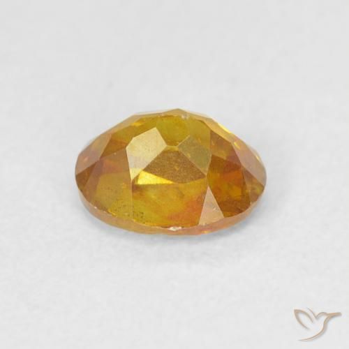 Esfalerita damasco laranja Natural 0.79ct, oval, VS-SI