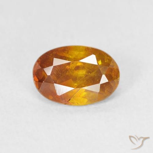 0.87ct Natural Laranja Médio Esfalerita, oval, VS-SI