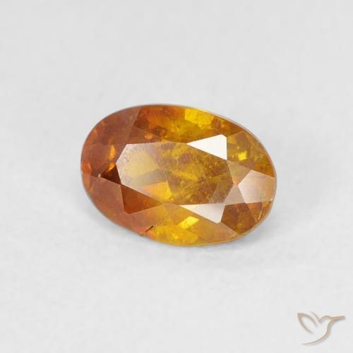 Esfalerita Laranja Médio Natural 0.87ct, oval, VS-SI