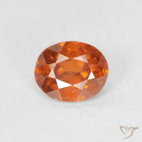 0.40ct Natural Laranja Profundo Esfalerita, oval, VS-SI
