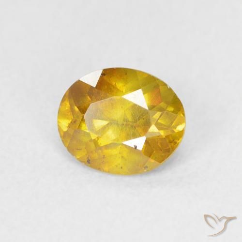 Esfalerita amarelo médio Natural 0.65ct, oval, VS-SI