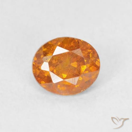 0.51ct Natural Laranja brilhante Esfalerita, oval, SI
