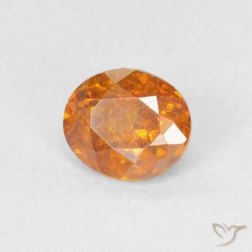 Esfalerita Laranja brilhante Natural 0.51ct, oval, SI