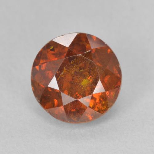 2.05ct Natural laranja avermelhado Esfalerita, Redondo, SI