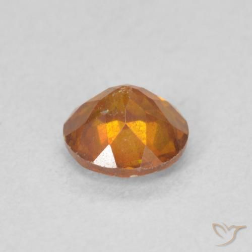 Esfalerita Laranja Médio Natural 0.61ct, Redondo, SI