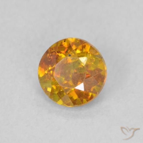 Esfalerita Laranja acastanhado Natural 0.58ct, Redondo, SI