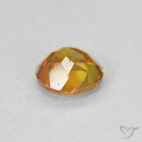 Esfalerita Laranja acastanhado Natural 0.58ct, Redondo, SI