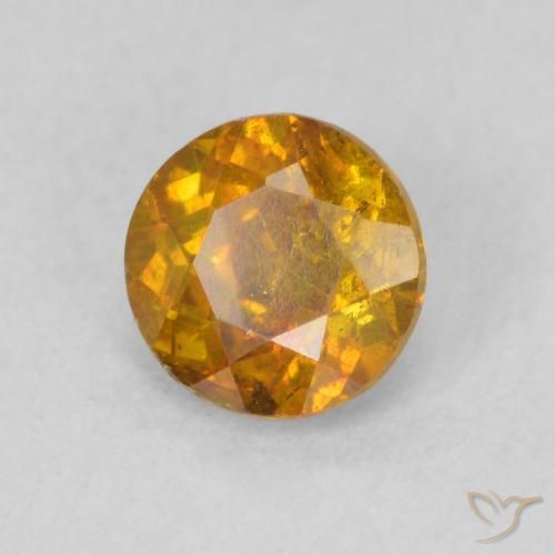 Esfalerita Laranja Profundo Natural 0.80ct, Redondo, SI