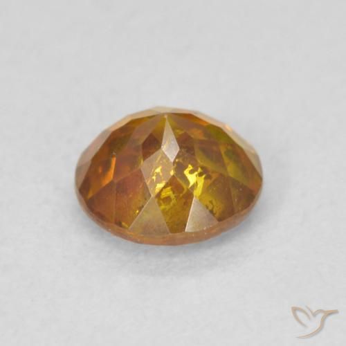 Esfalerita Laranja Profundo Natural 0.80ct, Redondo, SI