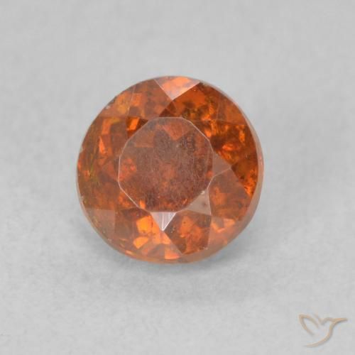 Esfalerita Medium Dark-Orange Natural 0.85ct, Redondo, SI