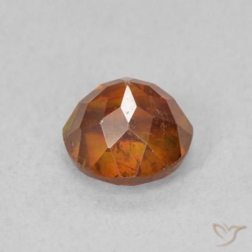 Esfalerita Medium Dark-Orange Natural 0.85ct, Redondo, SI