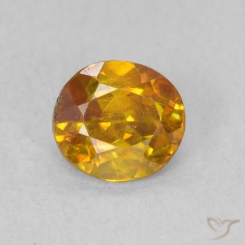0.65ct Natural terra laranja Esfalerita, oval, SI