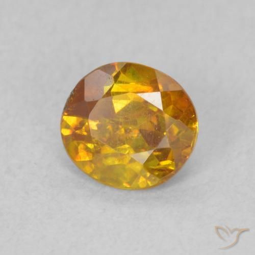 Esfalerita terra laranja Natural 0.65ct, oval, SI