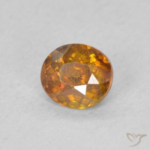 Esfalerita terra laranja Natural 0.52ct, oval, SI