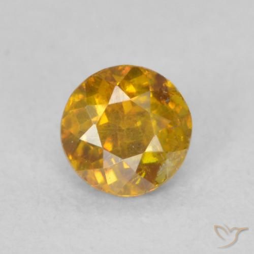 0.39ct Natural terra laranja Esfalerita, Redondo, SI