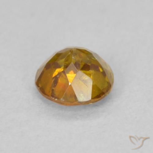 Esfalerita terra laranja Natural 0.39ct, Redondo, SI