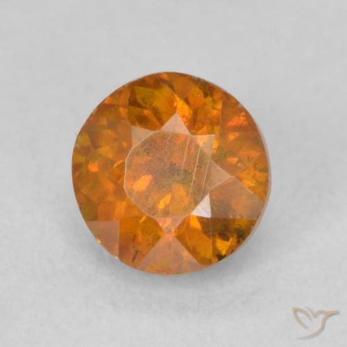 Esfalerita Cidra de Laranja Natural 0.64ct, Redondo, SI