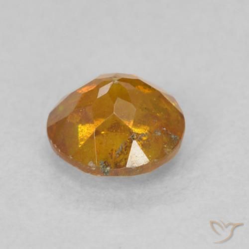 Esfalerita Laranja brilhante Natural 0.48ct, Redondo, SI