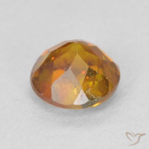 Esfalerita terra laranja Natural 0.64ct, Redondo, SI