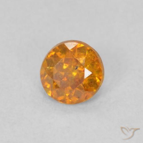 Esfalerita damasco laranja Natural 0.27ct, Redondo, SI