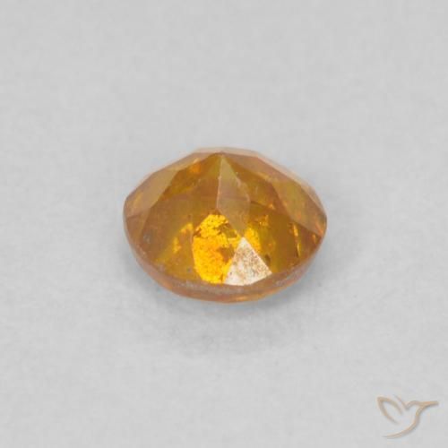 Esfalerita damasco laranja Natural 0.27ct, Redondo, SI
