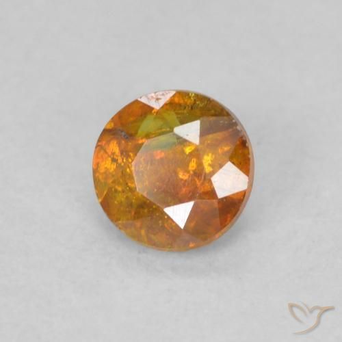 Esfalerita Laranja Médio Natural 0.30ct, Redondo, SI