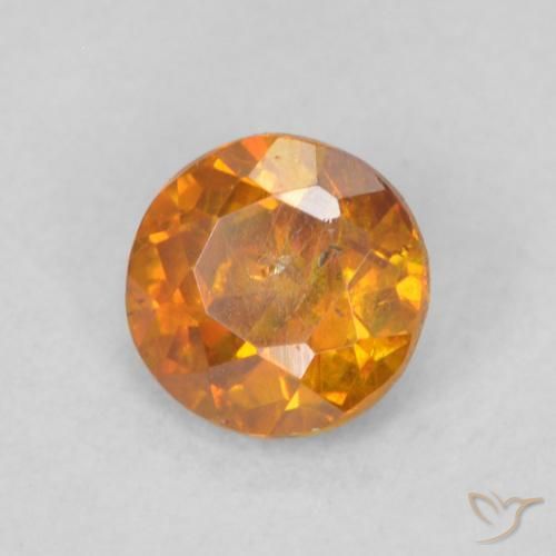 Esfalerita terra laranja Natural 0.35ct, Redondo, SI