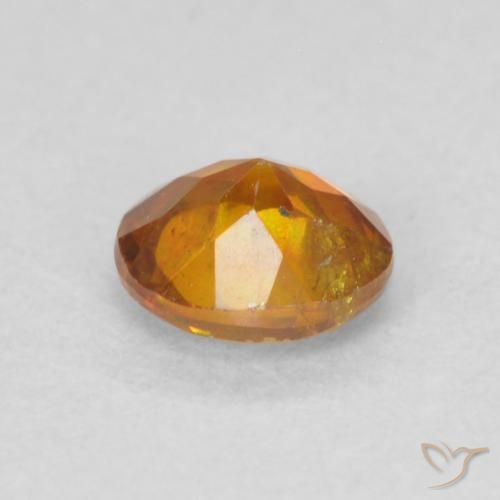 Esfalerita Laranja Médio Natural 0.42ct, Redondo, SI