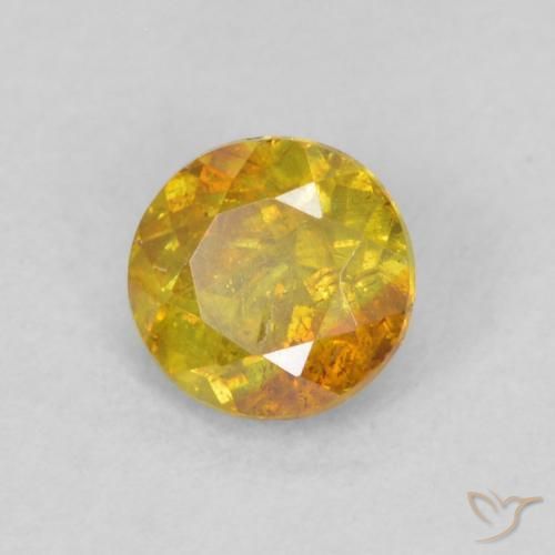 Esfalerita damasco laranja Natural 0.40ct, Redondo, SI