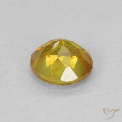 Esfalerita damasco laranja Natural 0.40ct, Redondo, SI